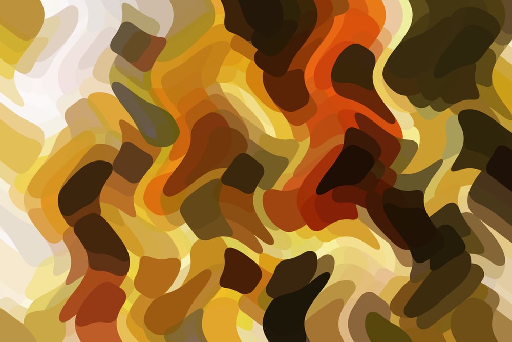 Multicolored abstract illustration of a forest fire